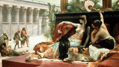 cleopatra testing poisons on those condemned to death